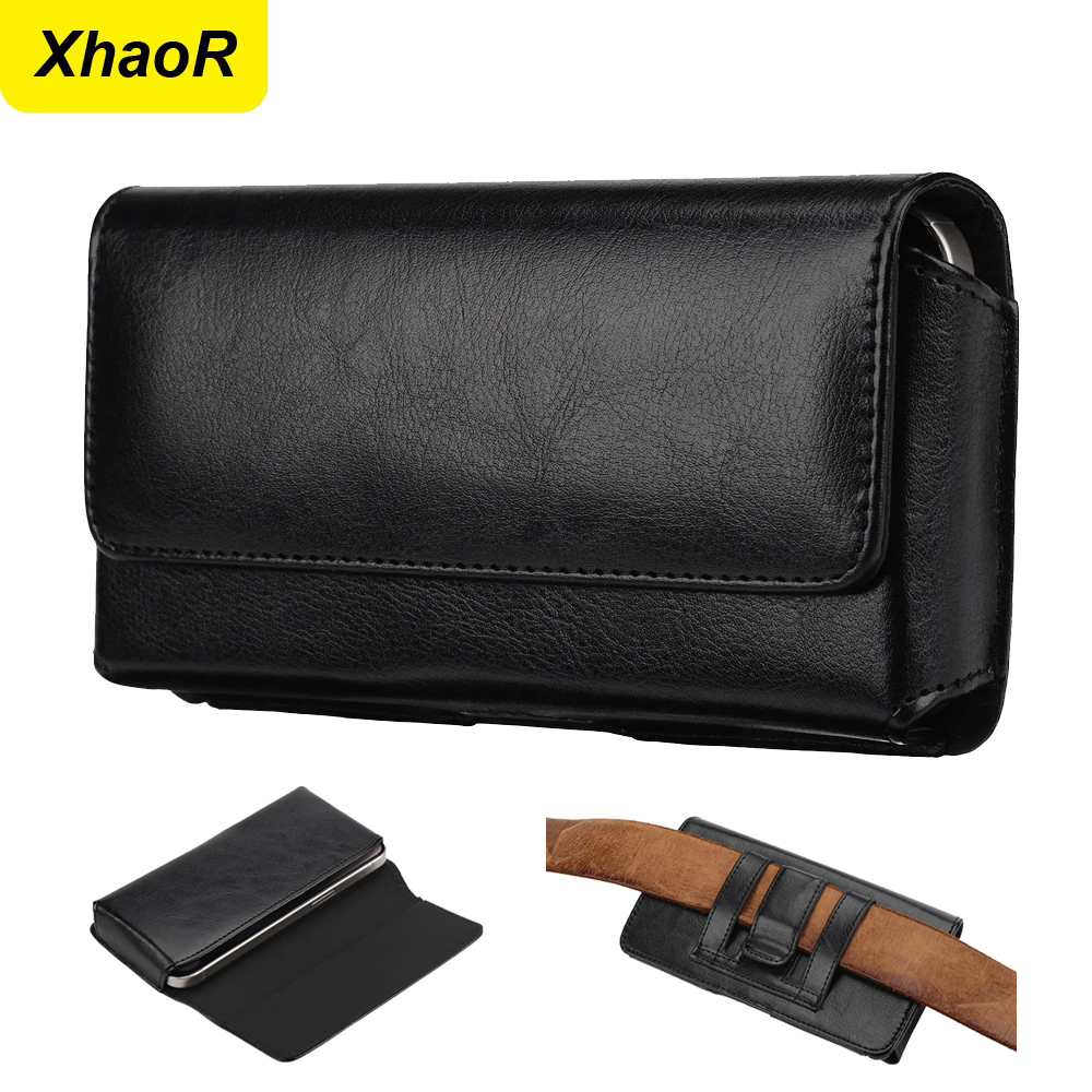 Men'S Accessories Pouch - Universal Leather Belt Clip Bag Case