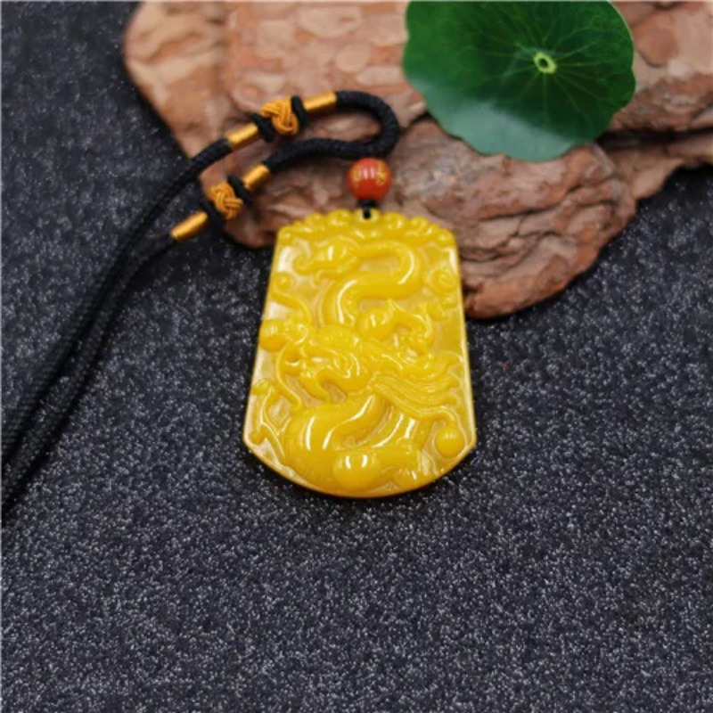 Men Accessories For Hand - Wholesale Chinese Yellow Jade Dragon jade