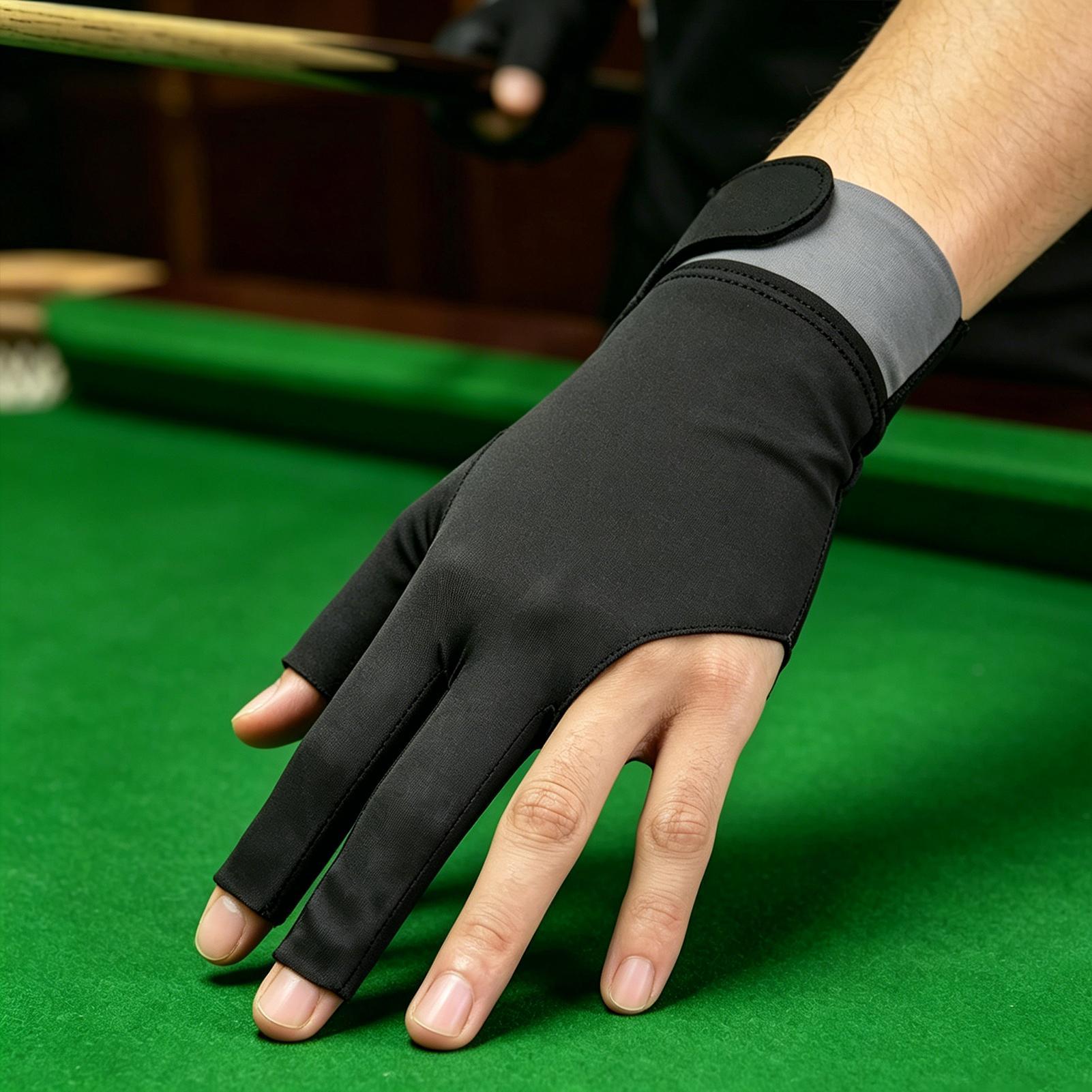 Men Accessories For Hand - Pool Glove Left Hand Breathable 3-Finger