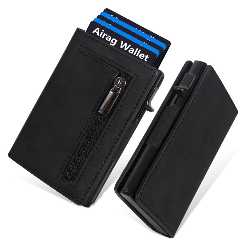 Card Case Minimalist - 2026 Men's Luxury Magnetic Leather Card