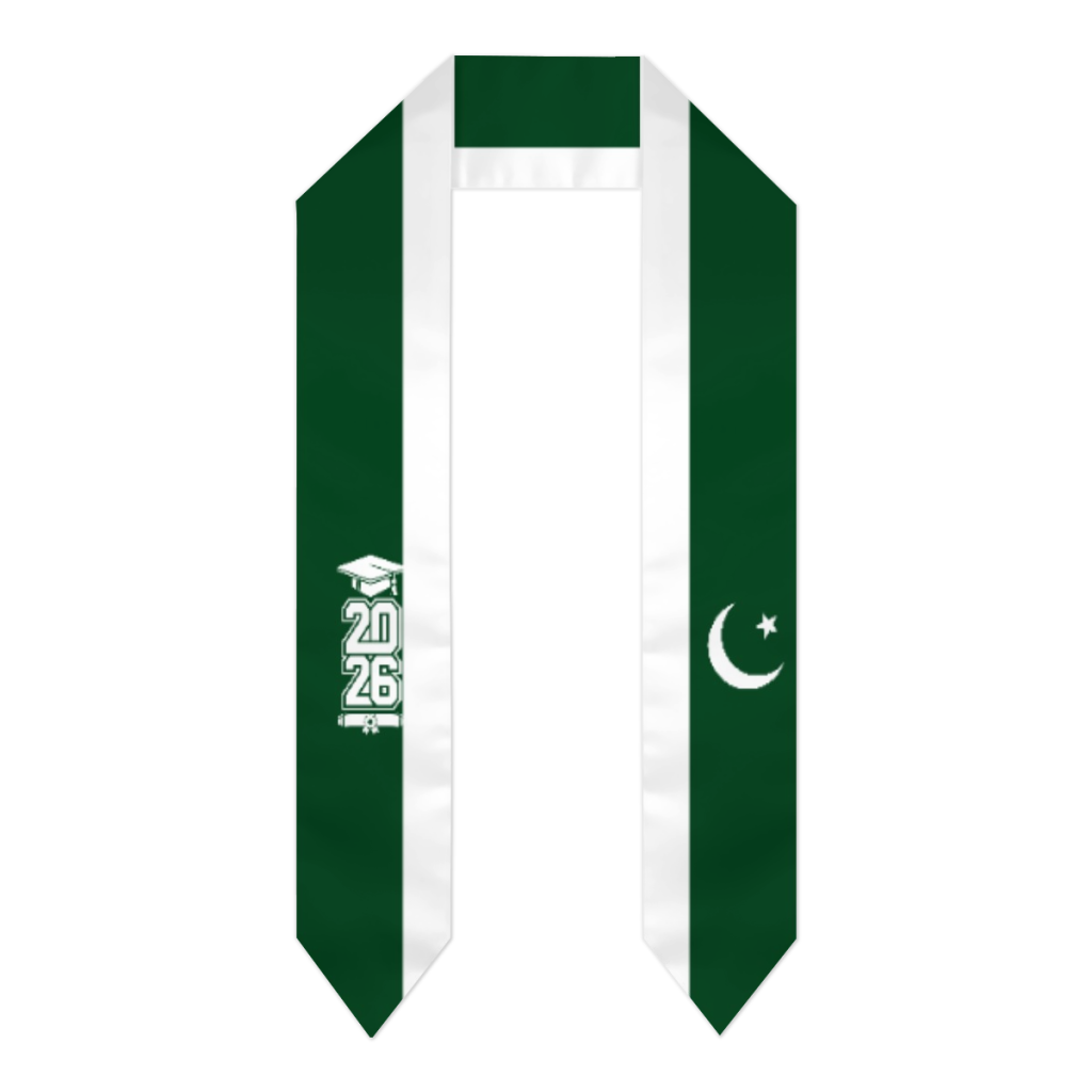 Men Accessories Pakistan - Class of 2026 Pakistan Flag Scarf