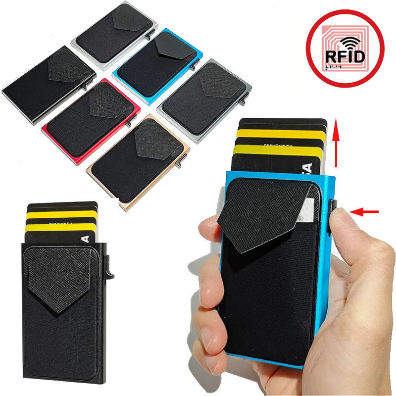 Card Case Minimalist - 2025 Anti-theft Slim Pop Up Wallet