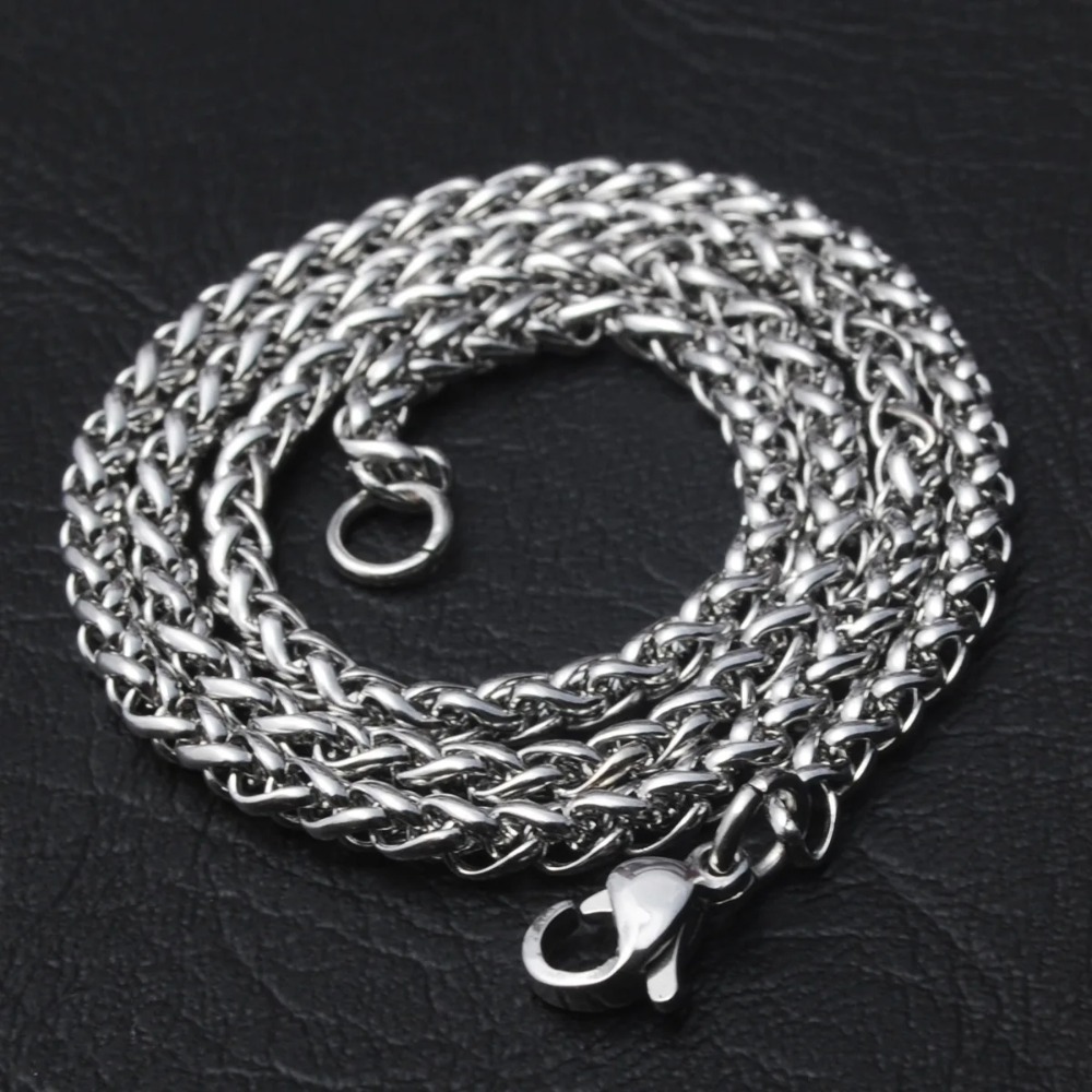 Men Accessories Singapore - 3MM Thick STAINLESS STEEL TWIST CHAINS