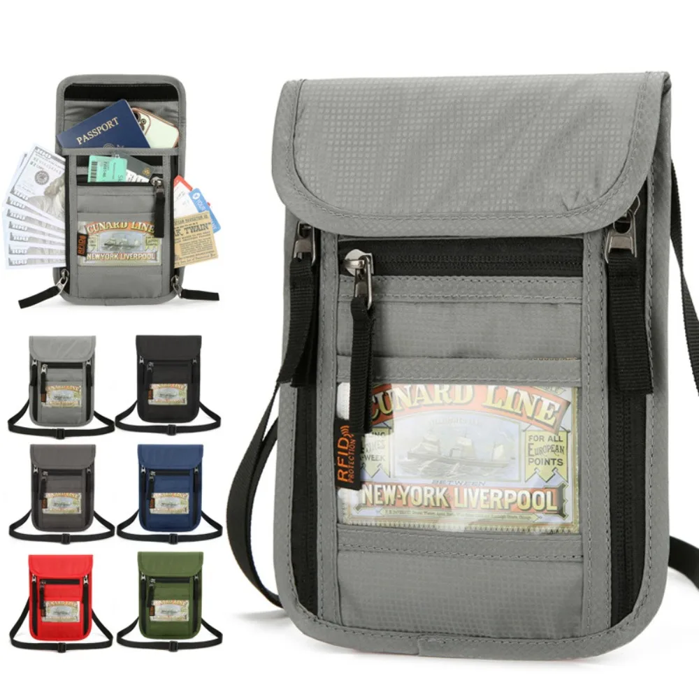 Men'S Accessories Wallet - RF ID Blocking Travel Neck Wallet
