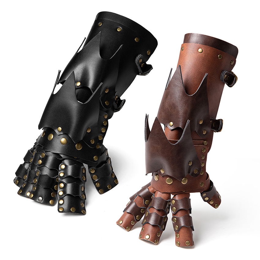 Men Accessories Wrist - Medieval Steampunk Glove Mechanic Rivet Mittens