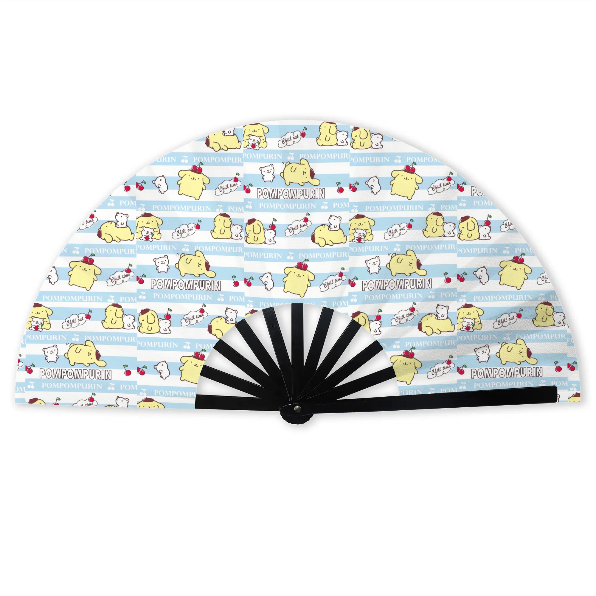Men Accessories For Hand - Pompompurin Cartoon Stylish Hand Fan Men