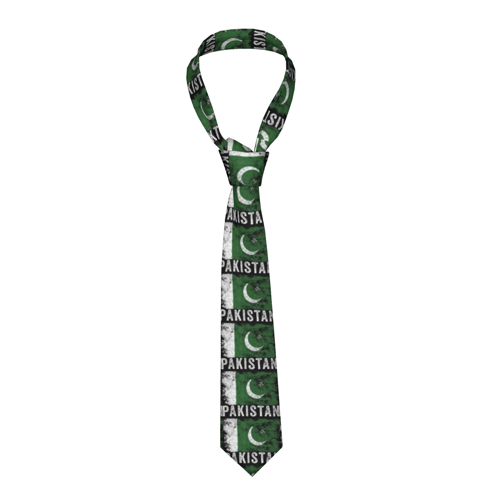 Men Accessories Pakistan - Pakistan Flag Distressed Pakistani Flag Tie