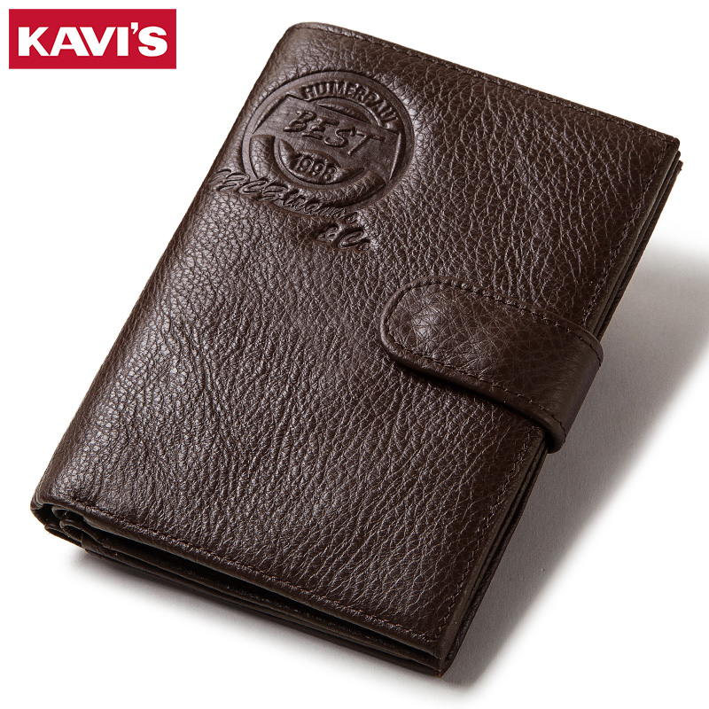 Men'S Accessories Wallet - KAVIS Genuine Leather Wallet Men Passport