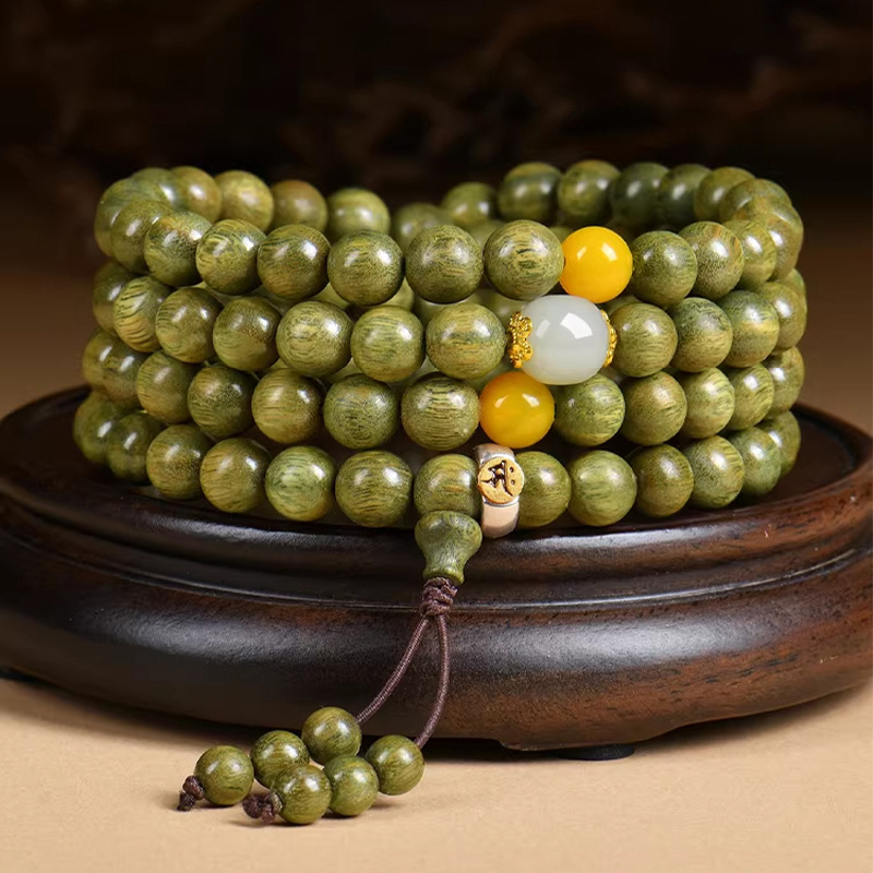 2026 Green Sandalwood 108 Bead - Bracelet Beaded Men ulasan dan harga
