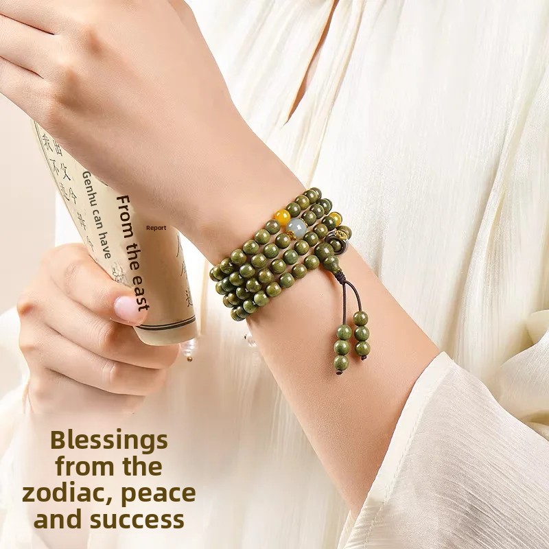 2026 Green Sandalwood 108 Bead - Bracelet Beaded Men ulasan dan harga
