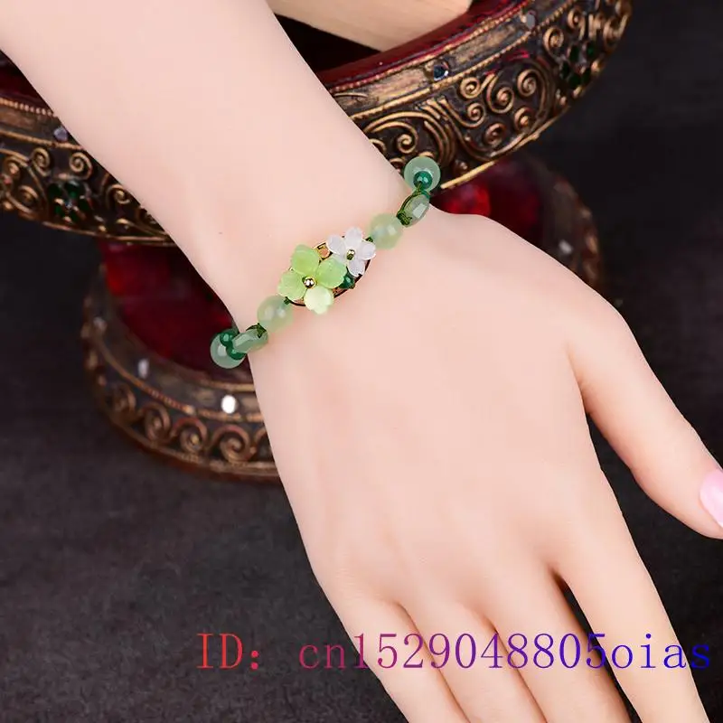 Green Jade Flower Bracelet Amu - Bracelet Beaded Men ulasan dan harga
