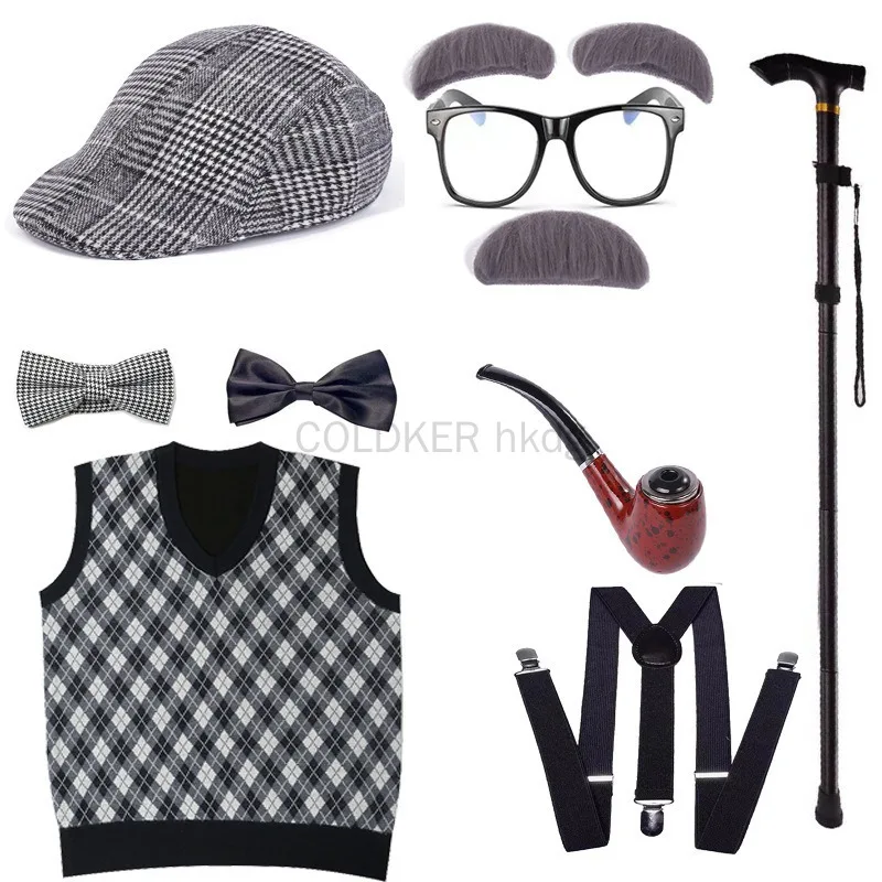Halloween Festival Old Man Cos - Men'S Accessories In The 1920S ulasan dan harga