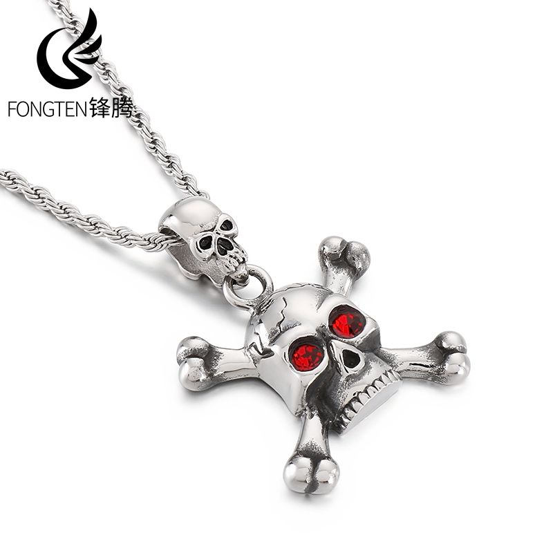 Fongten Stainless Steel Red Ey - Men Accessories Singapore ulasan dan harga