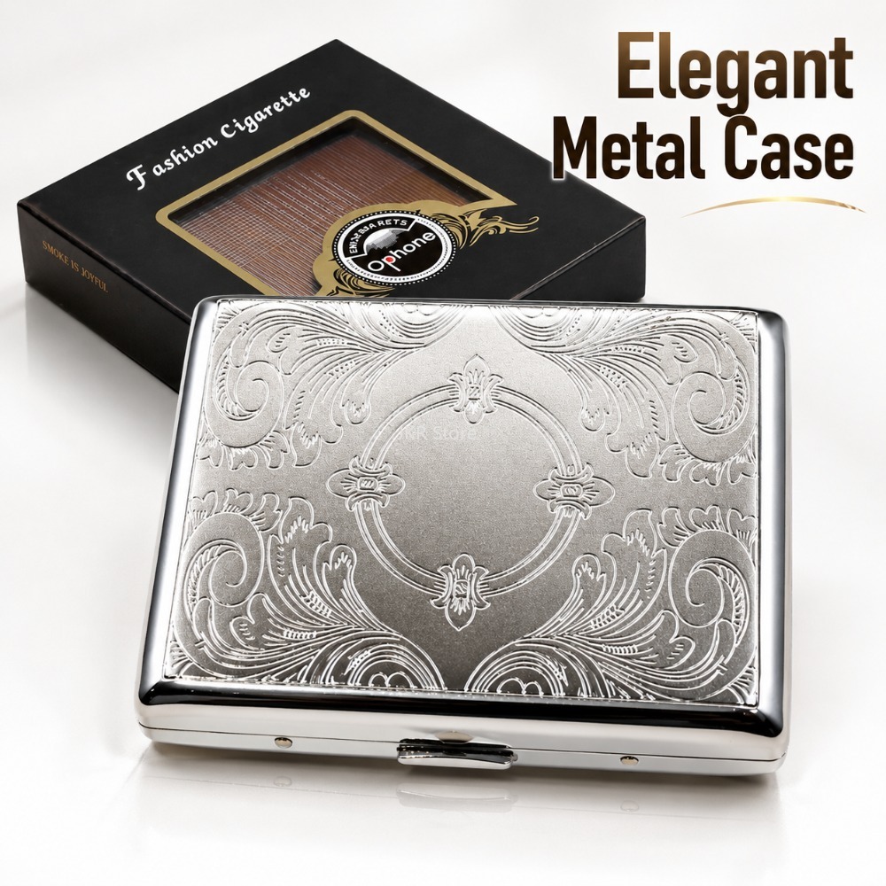 Stainless Steel Cigarette Box  - Men'S Mens Accessories ulasan dan harga