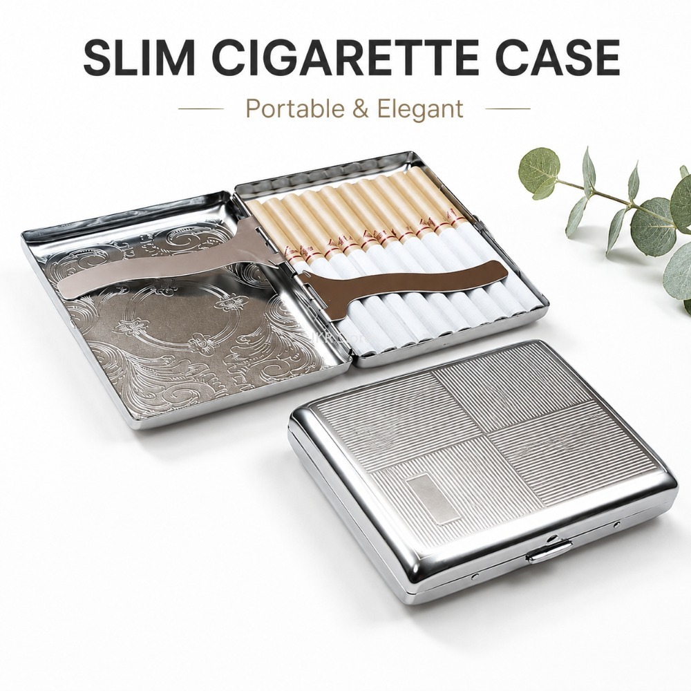 Stainless Steel Cigarette Box  - Men'S Mens Accessories ulasan dan harga