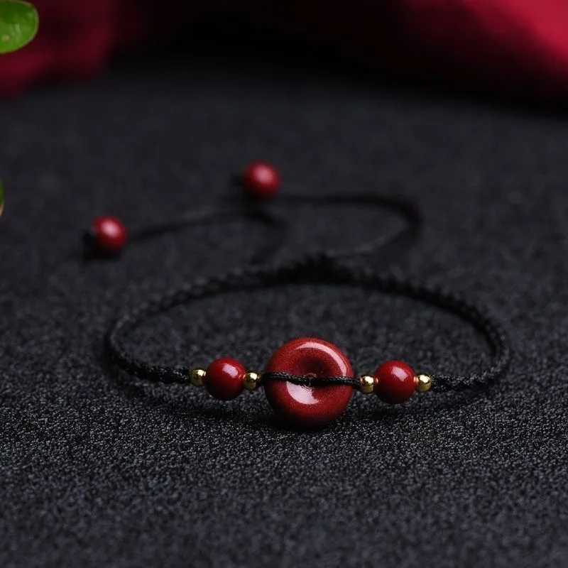 Customized Natural Red Cinnaba - Bracelet Beaded Men ulasan dan harga