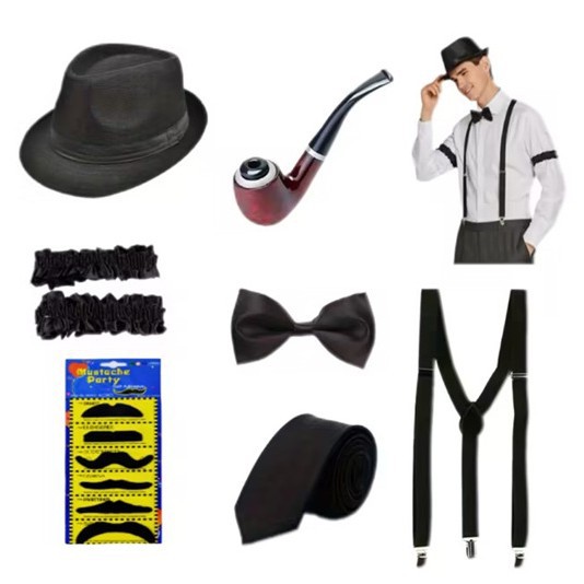 1920s Mens Gatsby Gangster Cos - Men'S Accessories In The 1920S ulasan dan harga