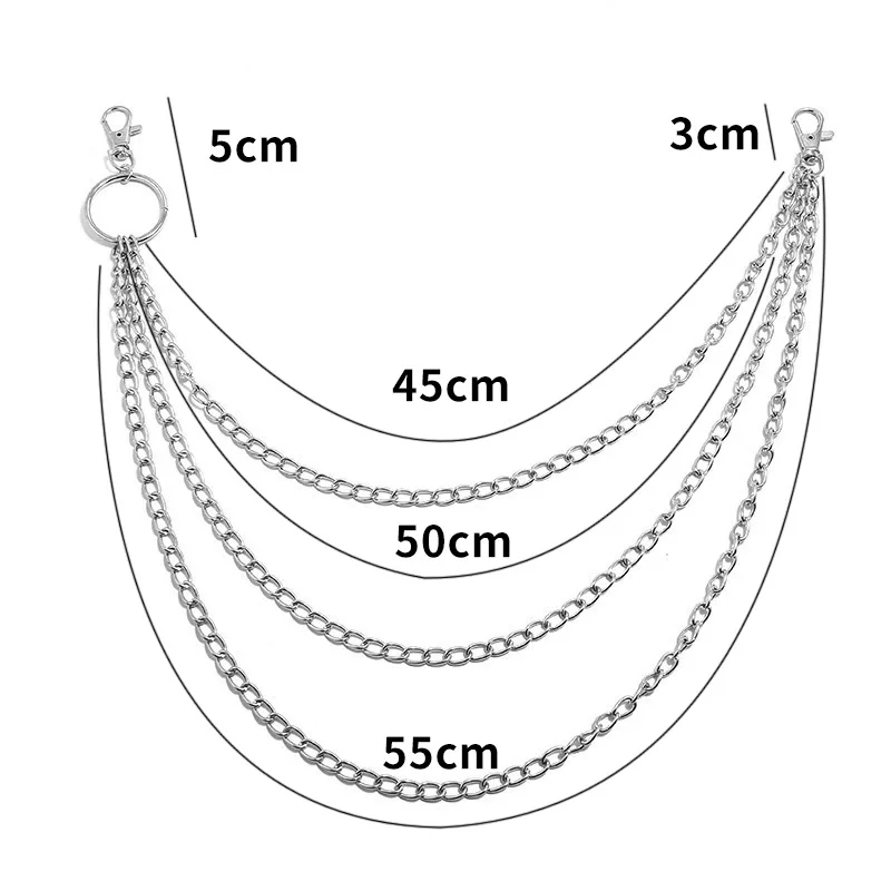 Layer Metal Belt Chain Punk Ho - Men'S Accessories Wallet ulasan dan harga