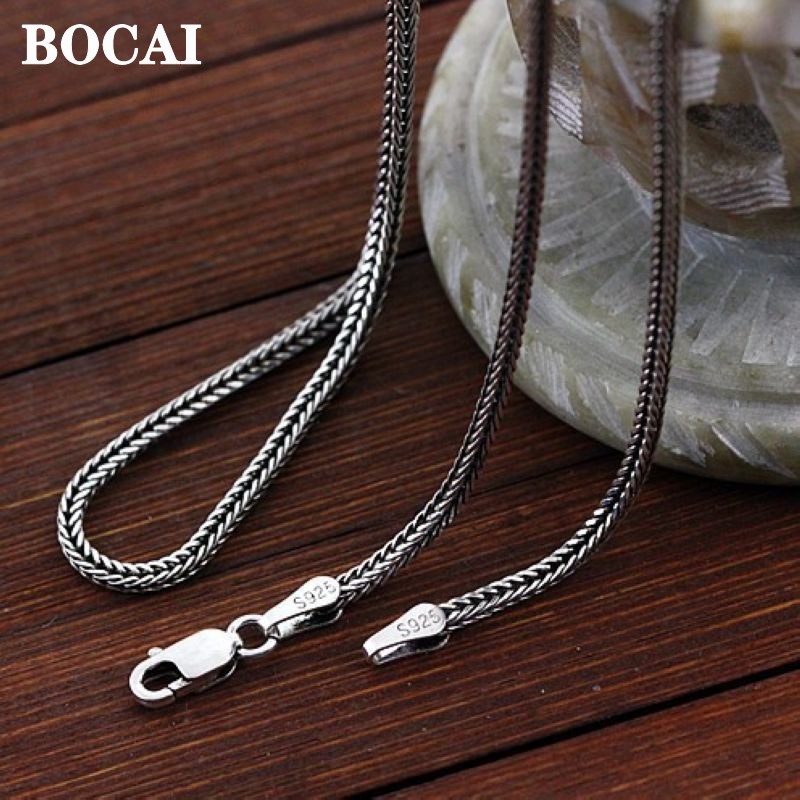 BOCAI Real S925 Silver Jewelry - Men Accessories Singapore ulasan dan harga