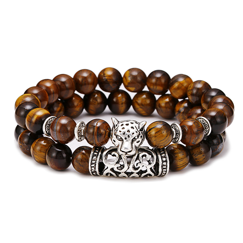 Premium 2Pcs/Set Leopard Beade - Men Accessories Wrist ulasan dan harga