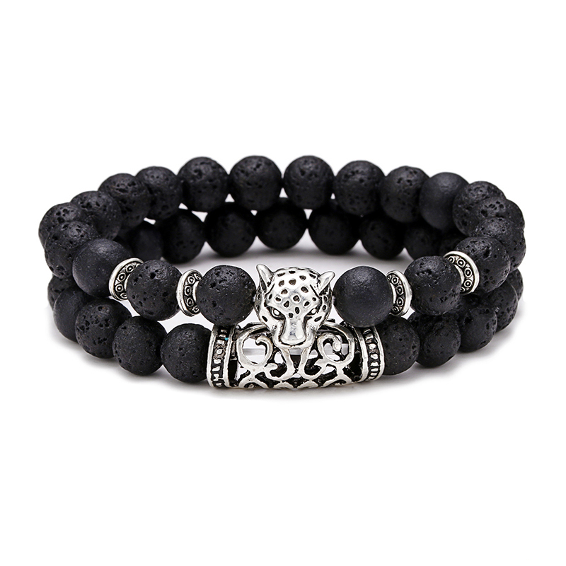 Premium 2Pcs/Set Leopard Beade - Men Accessories Wrist ulasan dan harga