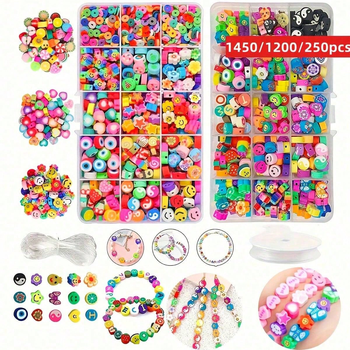 1450/1200/250pcs Polymer Clay  - Bracelet Beaded Men ulasan dan harga