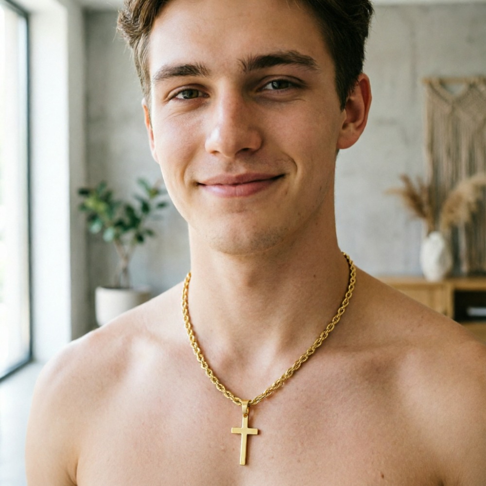 New Fashion Cross Pendant Neck - Men Accessories Singapore ulasan dan harga
