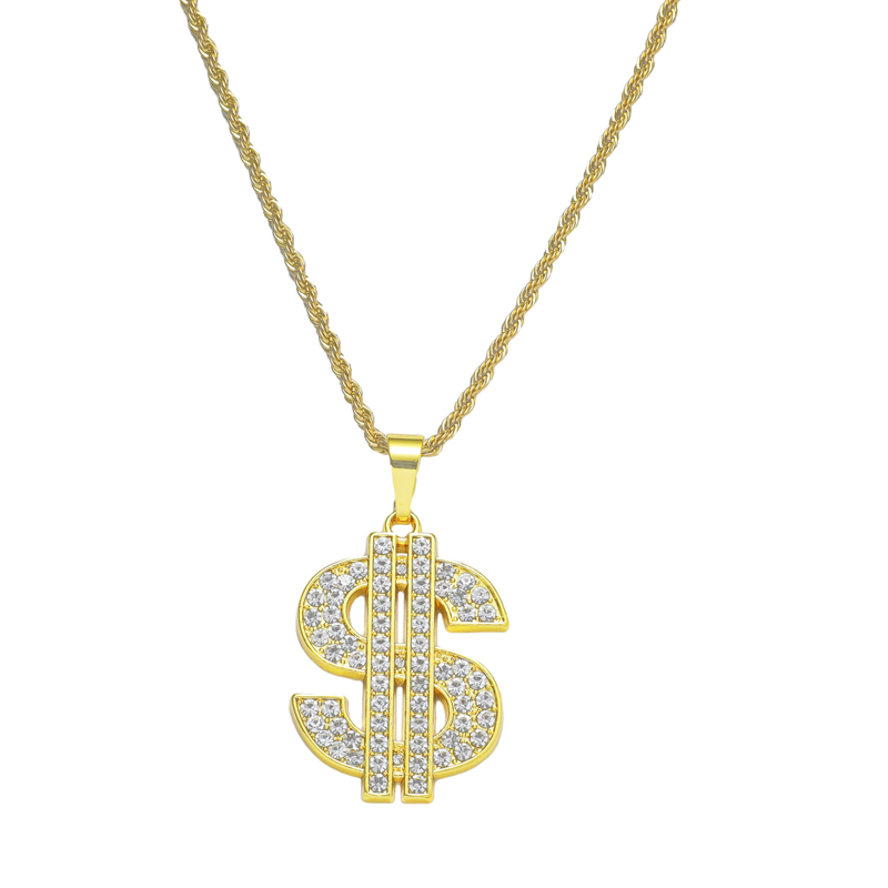 Dollar Sign Necklace 80s 90s C - Men Accessories Singapore ulasan dan harga
