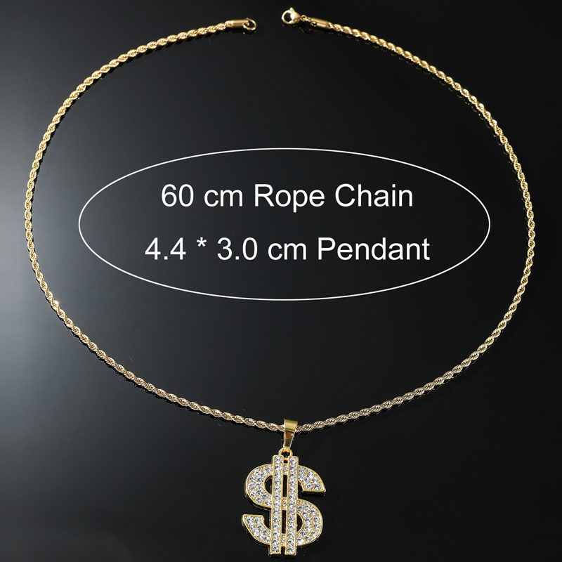 Dollar Sign Necklace 80s 90s C - Men Accessories Singapore ulasan dan harga