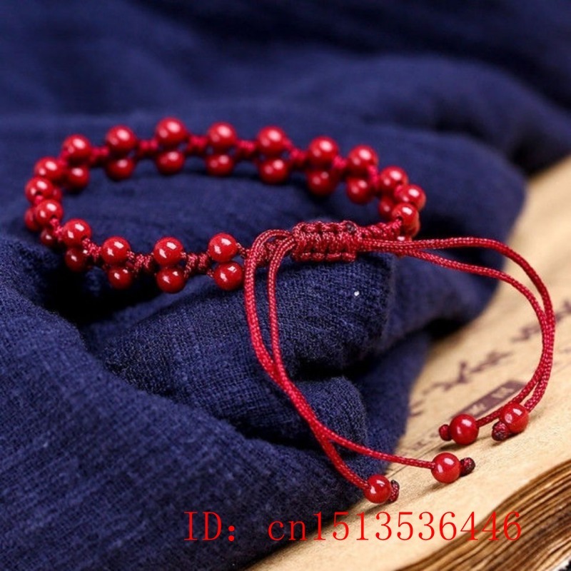 Customized Natural Red Cinnaba - Bracelet Beaded Men ulasan dan harga